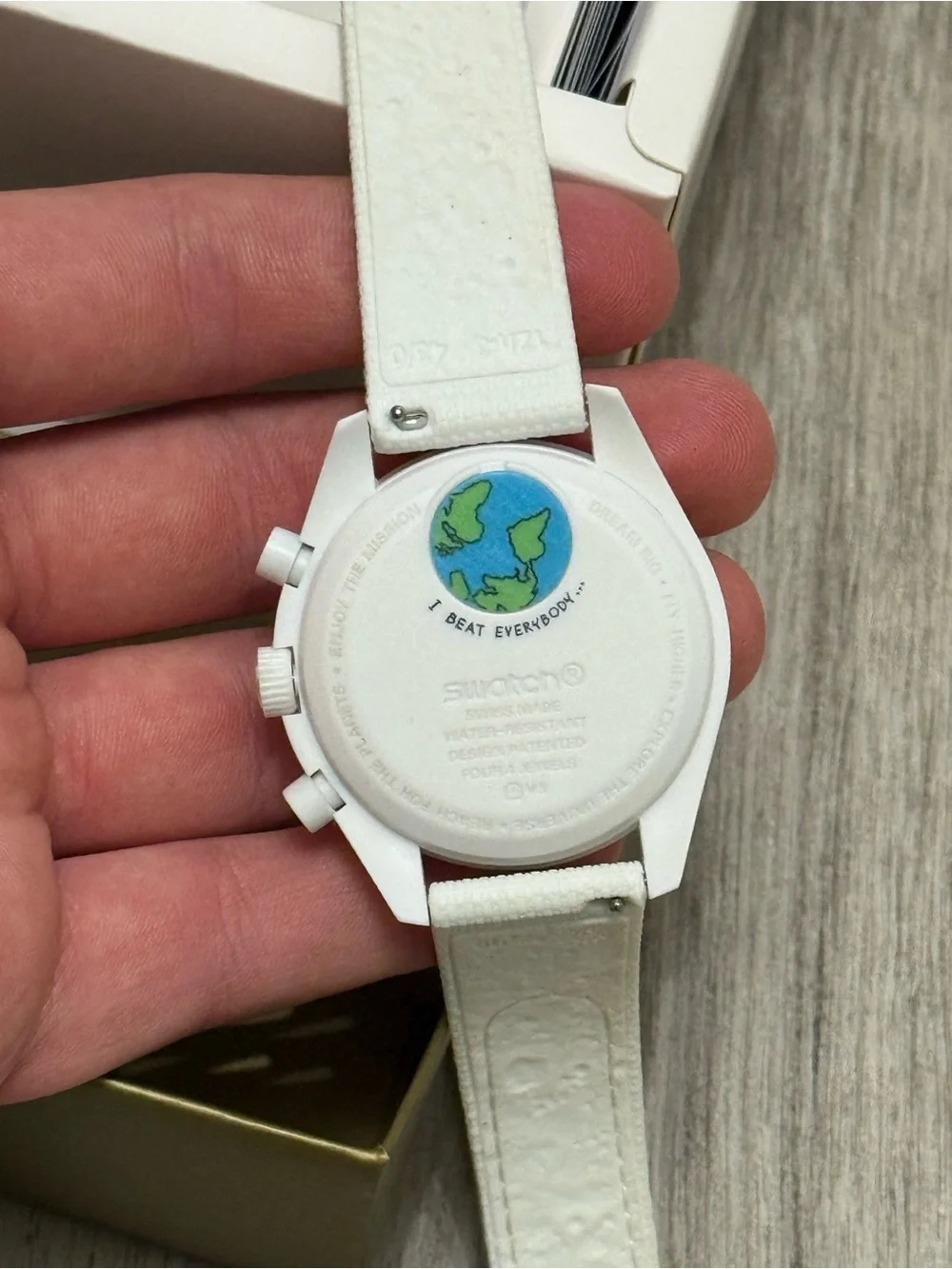 Omega x Swatch White Moonwatch with Blue Accents